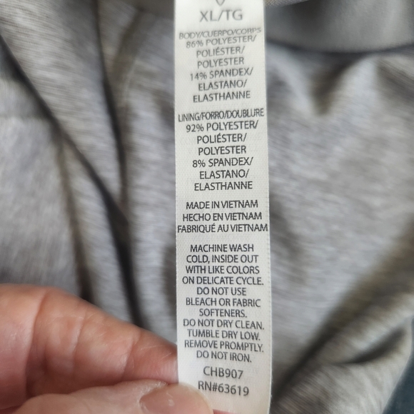 Harmony & Balance Gray Sporty Chic Minimalist Athleisure Exercise/Yoga Dress XL - Picture 8 of 9